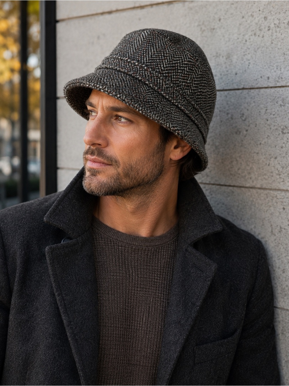 Kangol Herringbone tweed genuine wool fedora